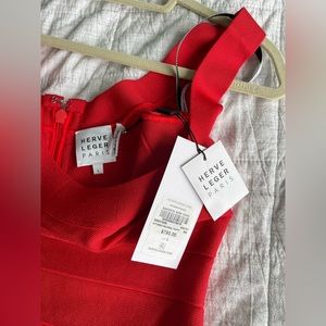 Herve Leger Paris- NWT, red bandage dress